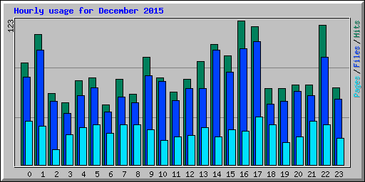 Hourly usage for December 2015
