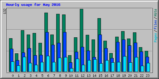 Hourly usage for May 2016