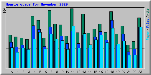 Hourly usage for November 2020