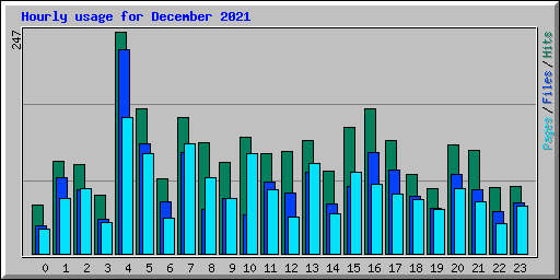 Hourly usage for December 2021