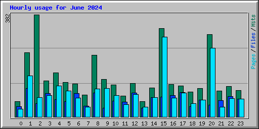 Hourly usage for June 2024