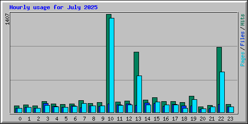 Hourly usage for July 2025
