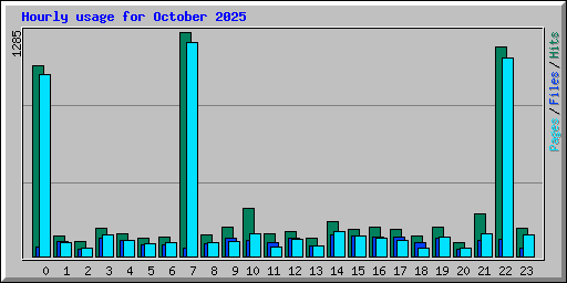 Hourly usage for October 2025