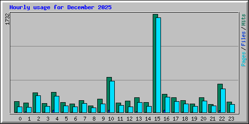 Hourly usage for December 2025