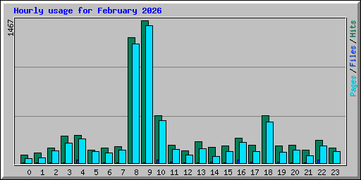 Hourly usage for February 2026